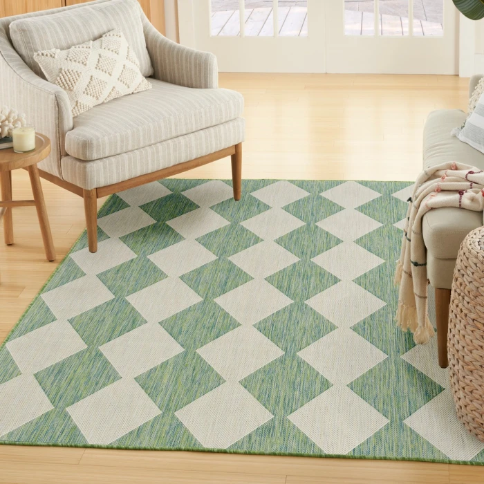 Nourison Positano Blue Green POS04 4 ft. X 6 ft. Rect. Rug