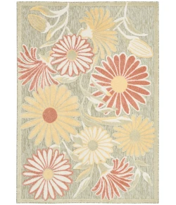 Nourison Home Aloha ALH33 Sage Rose 5 ft. 3 in. X 7 ft. 5 in. Area Rug