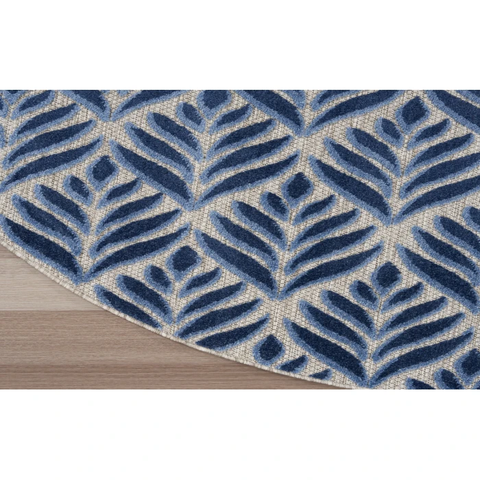 Nourison Aloha Blue ALH35 7’10” Round Rug