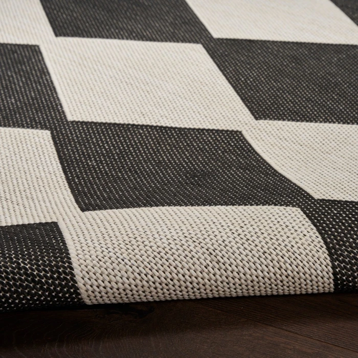 Nourison Positano Black POS04 6 ft. X 9 ft. Rect. Rug