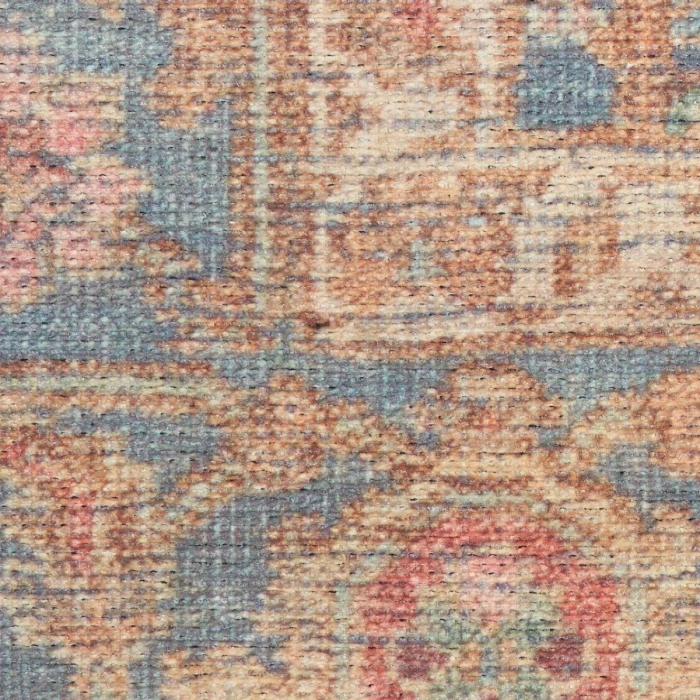 Nourison Vintage Washables Navy Multicolor VWS10 2 ft. X 6 ft. Rect. Rug