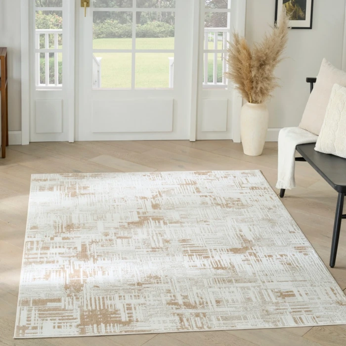 Nourison Dekor Ivory Taupe DEK11 5 ft. 3 in. X 7 ft. Rect. Rug