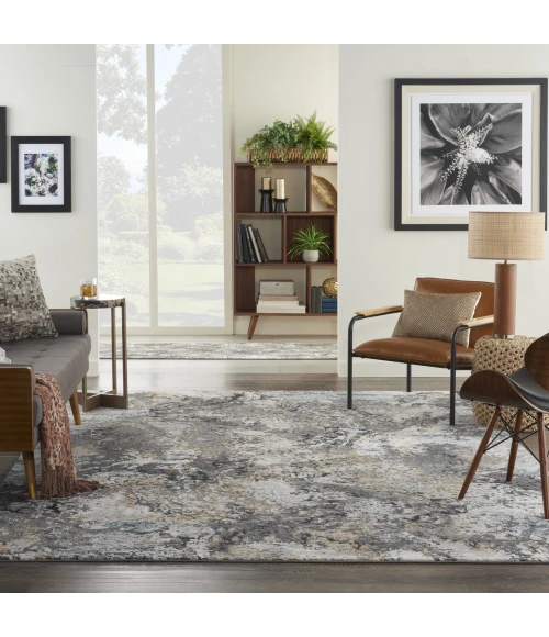 Nourison Home Tangra Grey TNR01 9ft. x 12ft. Rect. Rug