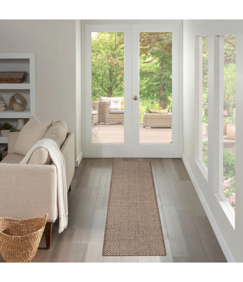 Nourison Tulum Brown TLM03 2 ft. 2 in. X 8 ft. Rect. Rug