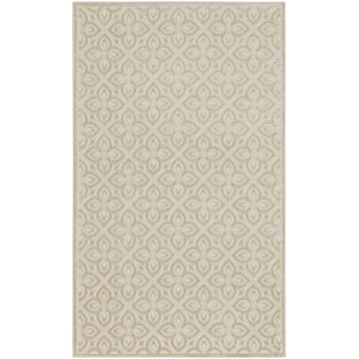 Nourison Home Washable Charm Grey WCH03 2ft. x 3ft. Rect. Rug