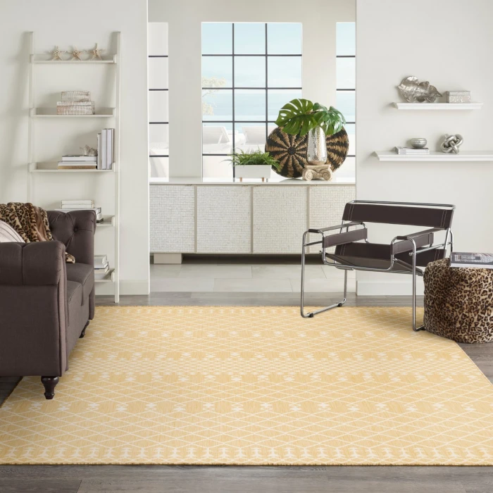 Nourison Positano Yellow POS02 8 ft. X 10 ft. Rect. Rug
