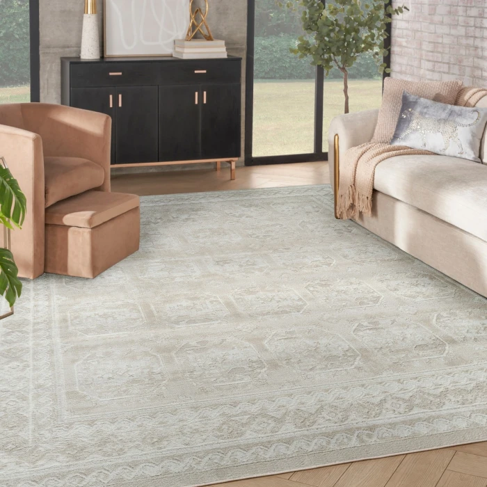Nourison Dekor Ivory Beige DEK01 7 ft. 10 in. X 9 ft. 10 in. Rect. Rug