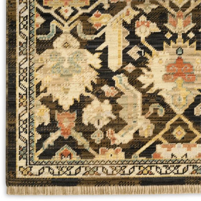 Nourison Antique Bloom Mocha Multicolor ANB02 9ft. x 12ft. Rect. Rug