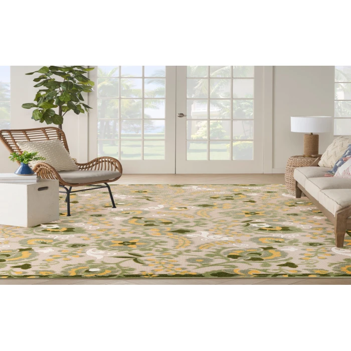 Nourison Aloha Ivory Green ALH17 12 ft. X 15 ft. Rectangle Rug
