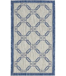Nourison Country Side Ivory Blue CTR02 2ft.2in. x 3ft.9in. Rect. Rug