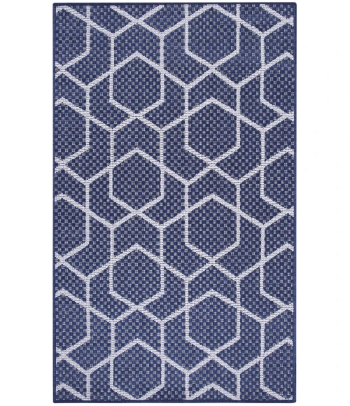Nourison Horizon Indoor/Outdoor Navy HOZ01 3 ft. X 5 ft. Rect. Rug