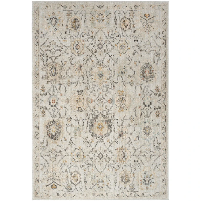 Nourison Oushak Home Grey OUS01 6 ft. X 9 ft. Rect. Rug
