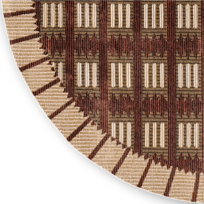 Nourison Nordic Rust NRC16 8ft. x Round Round Rug