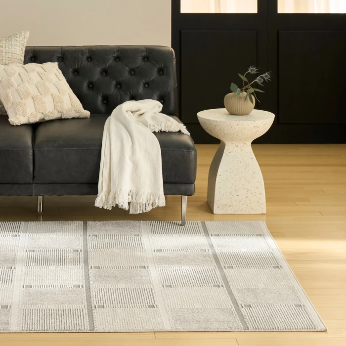Nourison Home Nordic Ivory Grey NRC09 5 ft. X 7 ft. Rectangle Rug