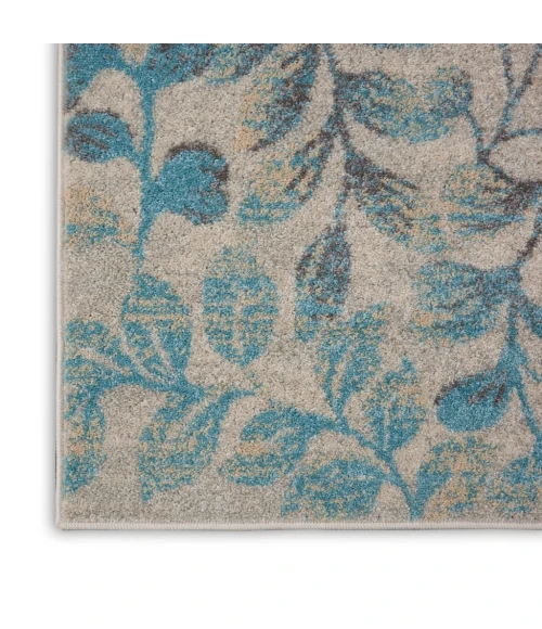 Nourison Tranquil Area Rug TRA03-Ivory/Turquoise