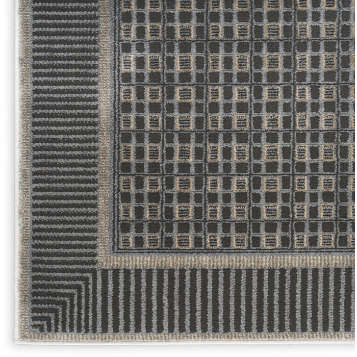 Nourison Nordic Black Taupe NRC03 10ft. x 14ft. Rect. Rug