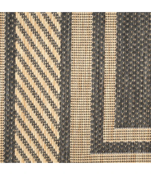 Nourison Horizon Indoor/Outdoor Charcoal HOZ03 4 ft. X 6 ft. Rect. Rug