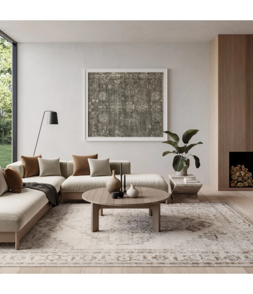 Nourison Astra Machine Washable Grey ASW11 7 ft. 10 in. x 10 ft. Rect. Rug