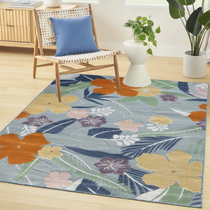 Nourison Home Suncoast Blue SNC01 4ft. x 6ft. Rect. Rug