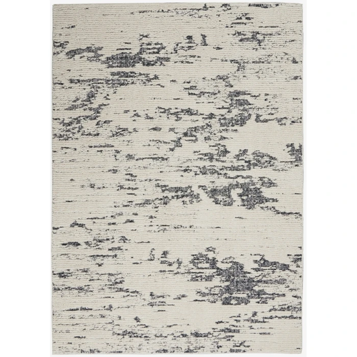Nourison Zermatt Ivory Blue ZER03 5ft.3in. x 7ft.3in. Rect. Rug