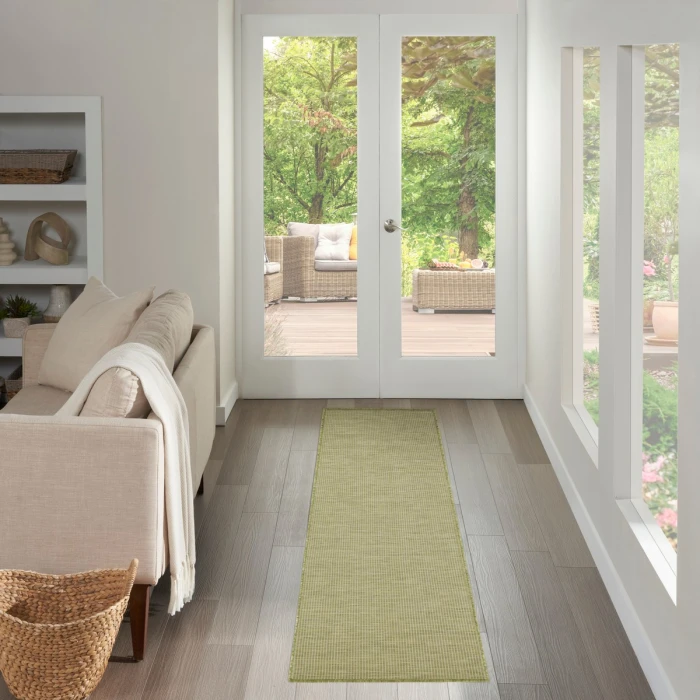 Nourison Positano Green POS01 2 ft. 2 in. X 10 ft. Rect. Rug