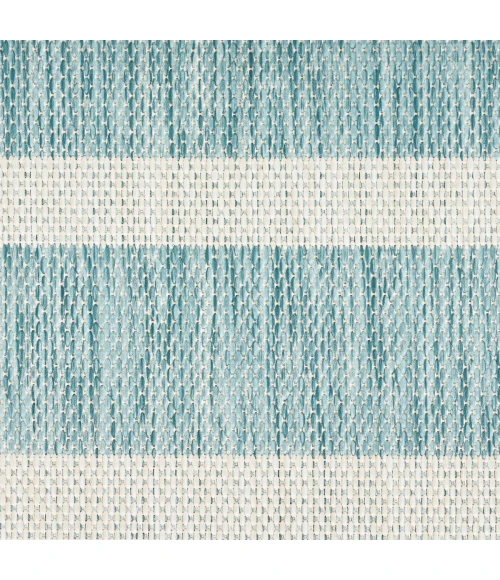 Nourison Positano Aqua Ivory POS03 6 ft. X 9 ft. Rect. Rug
