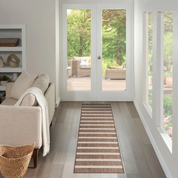 Nourison Positano Natural Ivory POS03 2 ft. 2 in. X 8 ft. Rect. Rug