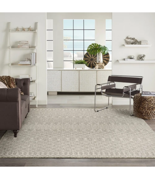 Nourison Positano Light Grey POS02 8 ft. X 10 ft. Rect. Rug