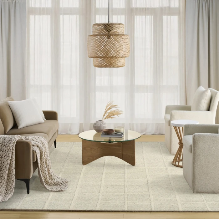 DKNY Pure Framework Cream / Ivory FRA01 8ft. x 10ft. Rect. Rug