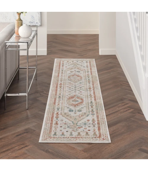 Nourison Thalia Beige Multicolor THL04 2ft.2in. x 10ft. Rect. Rug