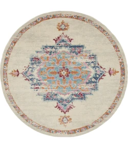 Nourison Passion Grey Multicolor PSN24 8ft. x Round Rug