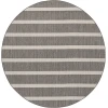 Nourison Positano Charcoal Ivory POS03 5ft. Round Rug