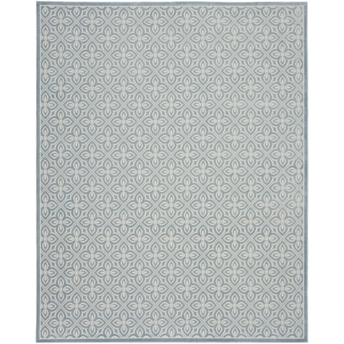 Nourison Home Washable Charm Blue WCH03 8ft. x 10ft. Rect. Rug