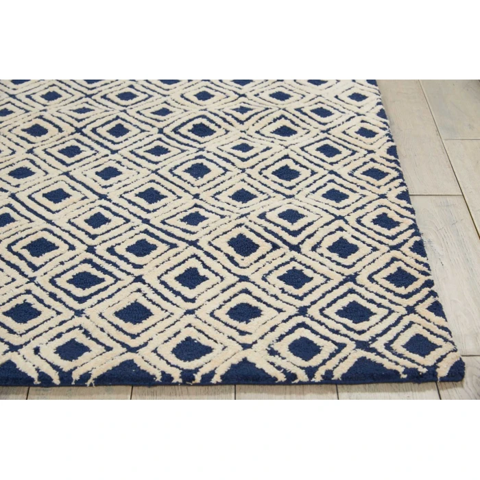 Nourison Home Deco Mod Navy 46358 3ft.9in. x 5ft.9in. Rect. Rug