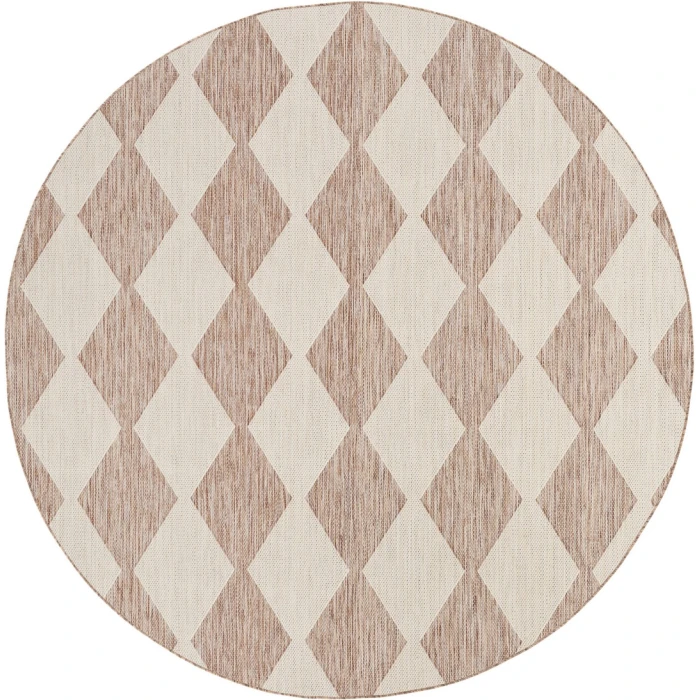 Nourison Positano Beige POS04 4ft. Round Rug