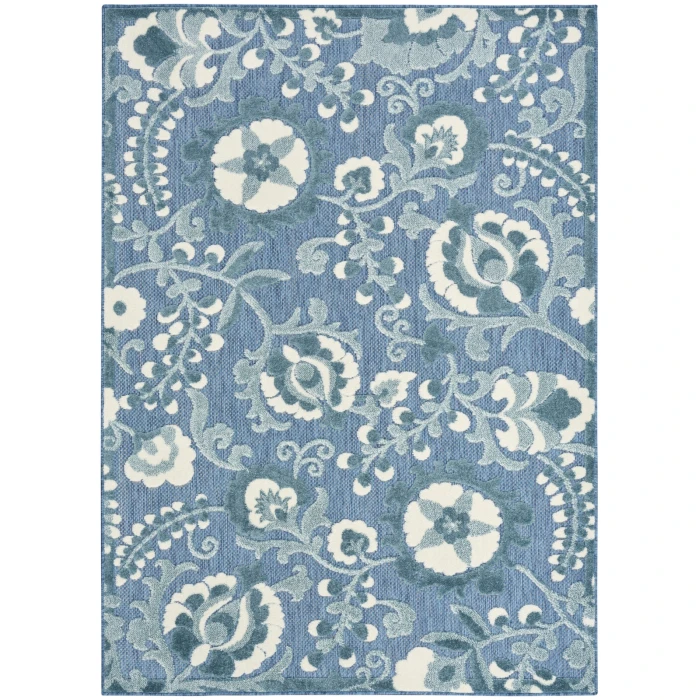Nourison Aloha Blue ALH17 9 ft. X 12 ft. Rect. Rug