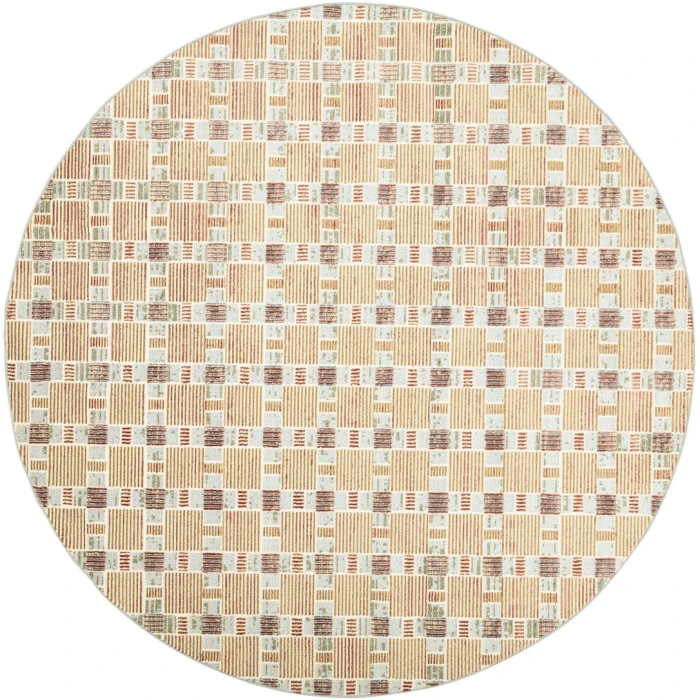 Nourison Nordic Rust Multicolor NRC14 5ft. x Round Round Rug