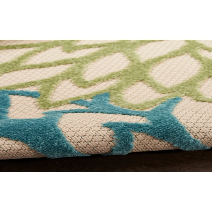 Nourison Aloha Green Multicolor ALH05 2 ft. X 6 ft. Rectangle Rug