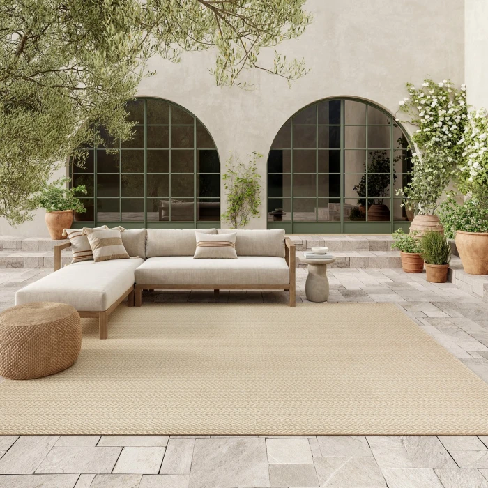 Nourison Tulum Cream TLM02 6 ft. X 9 ft. Rect. Rug