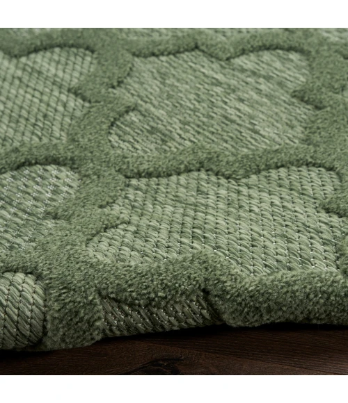 Nourison Easy Care Green NES01 6 ft. X Round Rug