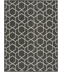 Nourison Home Horizon Indoor/Outdoor HOZ01 Black 6 ft. X 9 ft. Area Rug