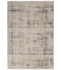 Nourison Home Rustic Textures RUS06 Ivory/Blue 5 ft. 3 in. X 7 ft. 3 in. Area Rug