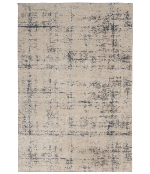 Nourison Rustic Textures Area Rug RUS06-Ivory/Blue