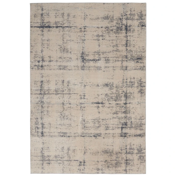 Nourison Rustic Textures Area Rug RUS06-Ivory/Blue