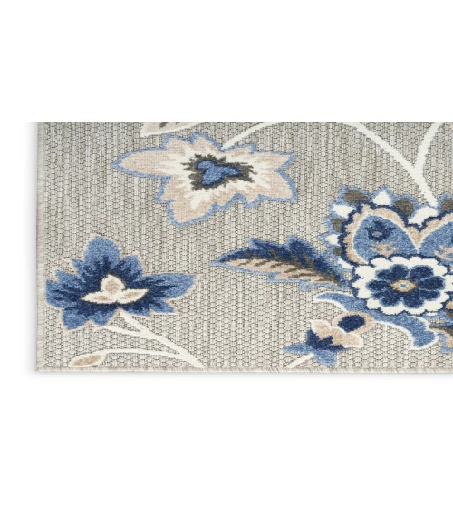 Nourison Aloha Blue Grey ALH31 2 ft. 8 in. X 4 ft. Rectangle Rug