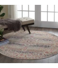 Nourison Vintage Kashan Round Area Rug VKA01-Grey