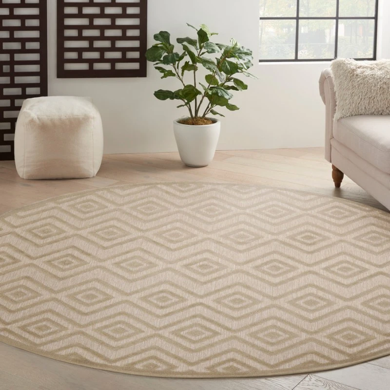 Nourison Home Versatile Cream NRV01 8 ft. Round Rug