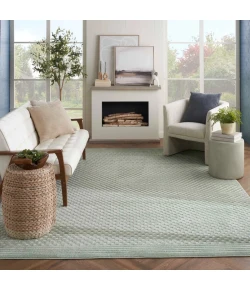 Nourison Home Care Free CAF02 Green 5 ft. 3 in. X 7 ft. Area Rug