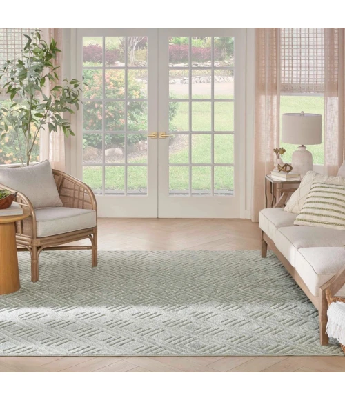 Nourison Care Free Green CAF03 8 ft. X 10 ft. Rect. Rug