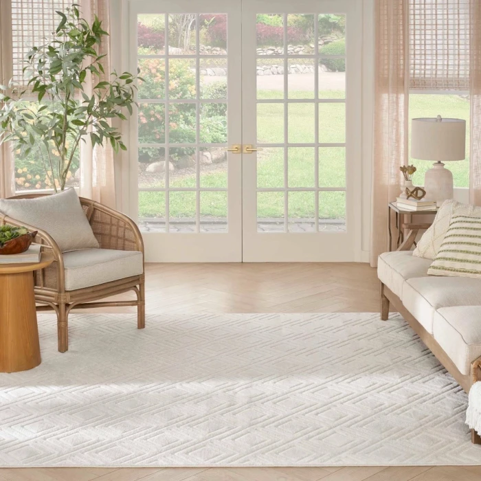 Nourison Care Free Ivory CAF03 5 ft. X 7 ft. Rect. Rug